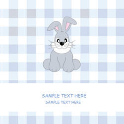 Cute Rabbit Greeting Card Vector Image