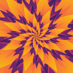 Abstract hypnotic pattern of multicolored gradient vector
