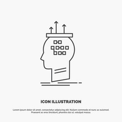 Algorithm brain conclusion process thinking icon vector