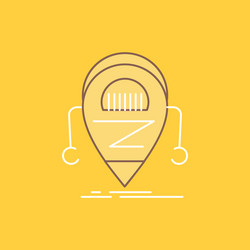 Android beta droid robot technology flat line vector