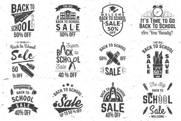 Back to School Sale Graphics Vector Image