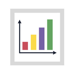 bar pie graph chart on white background vector image
