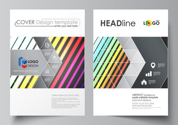 Business templates for brochure flyer cover vector