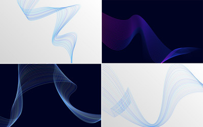 Collection of geometric minimal lines pattern set vector