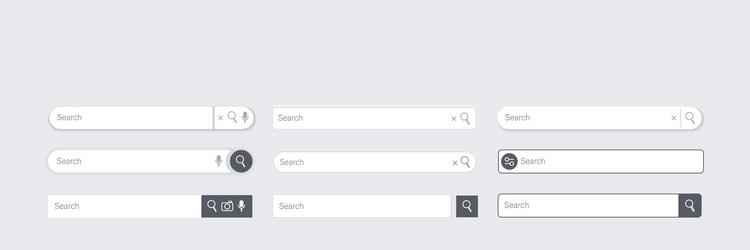 search bar website ui design internet box vector image