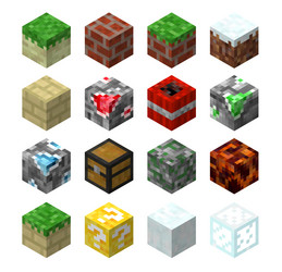 8-bit Pixel Block Set vector image