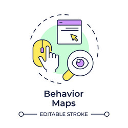 behavior maps multi color concept icon vector image