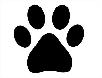 Bull Dog Paw Silhouette Vector Image