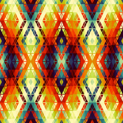 geometric abstract triangles pattern aztec style vector image