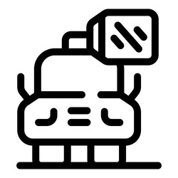 smart ai robot scanning with facial recognition vector image