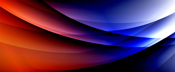 dynamic flowing waves on gradient color background vector image