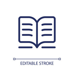 public library pixel perfect linear ui icon vector image