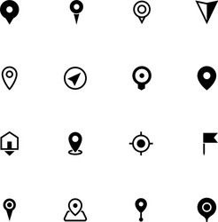 Location Pointer Icons - Map Symbols vector image