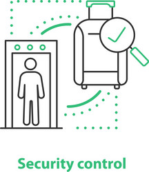 Airport security control concept icon Royalty Free Vector