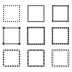 geometric square frames abstract border patterns vector image