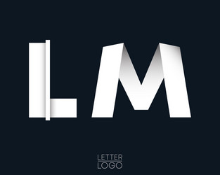 Lm l m letter logo design creative icon modern Vector Image