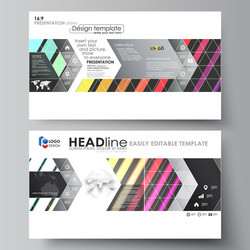 Set of business templates for presentation slides vector