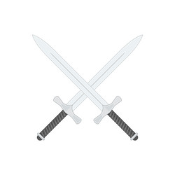 two crossed swords vector