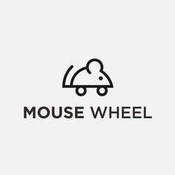 Mouse wheel logo or rat icon vector