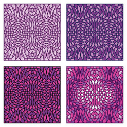 Abstract color grid patterns set vector
