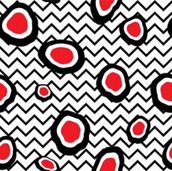 Abstract seamless pattern dot and zig-zag line vector