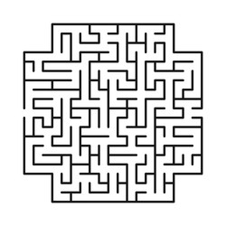 rgb abstract maze labyrinth with entry and exit vector image