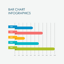 Bar Chart Data Visualization Elements vector image