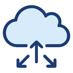 cloud computing data transfer synchronization vector image