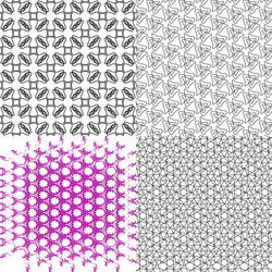 geometric patterns tiling set of abstract vintage vector image