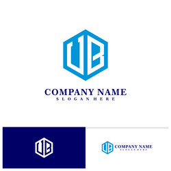 Initial u b logo design template creative Vector Image