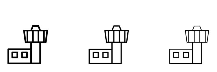 Flight control tower icon Royalty Free Vector Image