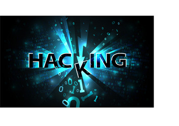abstract hacking system hacker attack broken vector image