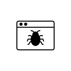 bug icon set malware computer virus symbol vector image