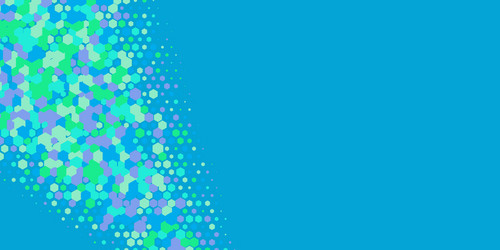 geometric multi size hexagon with color vector