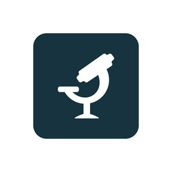 Microscope icon rounded squares button vector