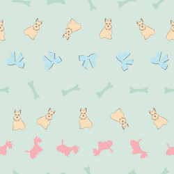 scottie dog pattern print collection repeat vector image