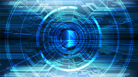 technological hud interface circuit background vector image