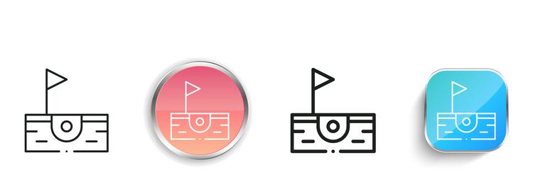 birdie icon thin linear regular and button style vector image