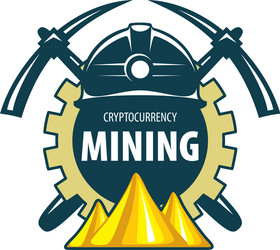 digital currency mining vector image