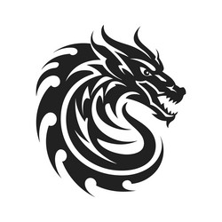 Dragon Head Silhouette vector