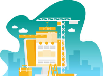 flat of web design and development concepts vector image