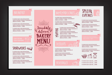 Restaurant cafe menu template design vector