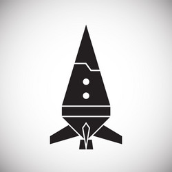 rocket icon on background for graphic and web vector image