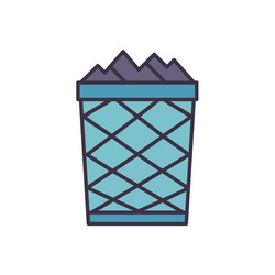 Trash bin related icon vector