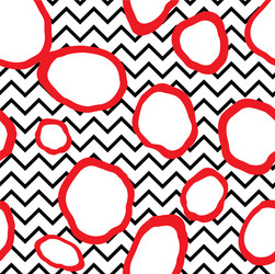 Abstract seamless pattern dot and zig-zag line vector