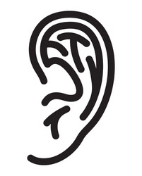 Human ear Royalty Free Vector Image - VectorStock