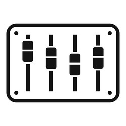 equalizer device icon simple data system vector image