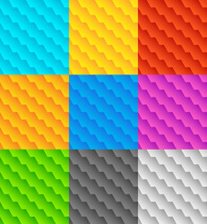 Set of 9 seamlessly repeatable geometric patterns vector