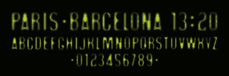 font consisting of dots on theme computer vector image