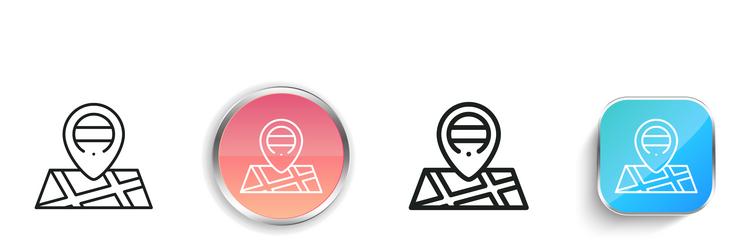 maps icon thin linear regular and button style vector image